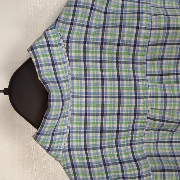 Johnnie-O Plaid Linen Blend Button Up Shirt - Picture 5 of 9